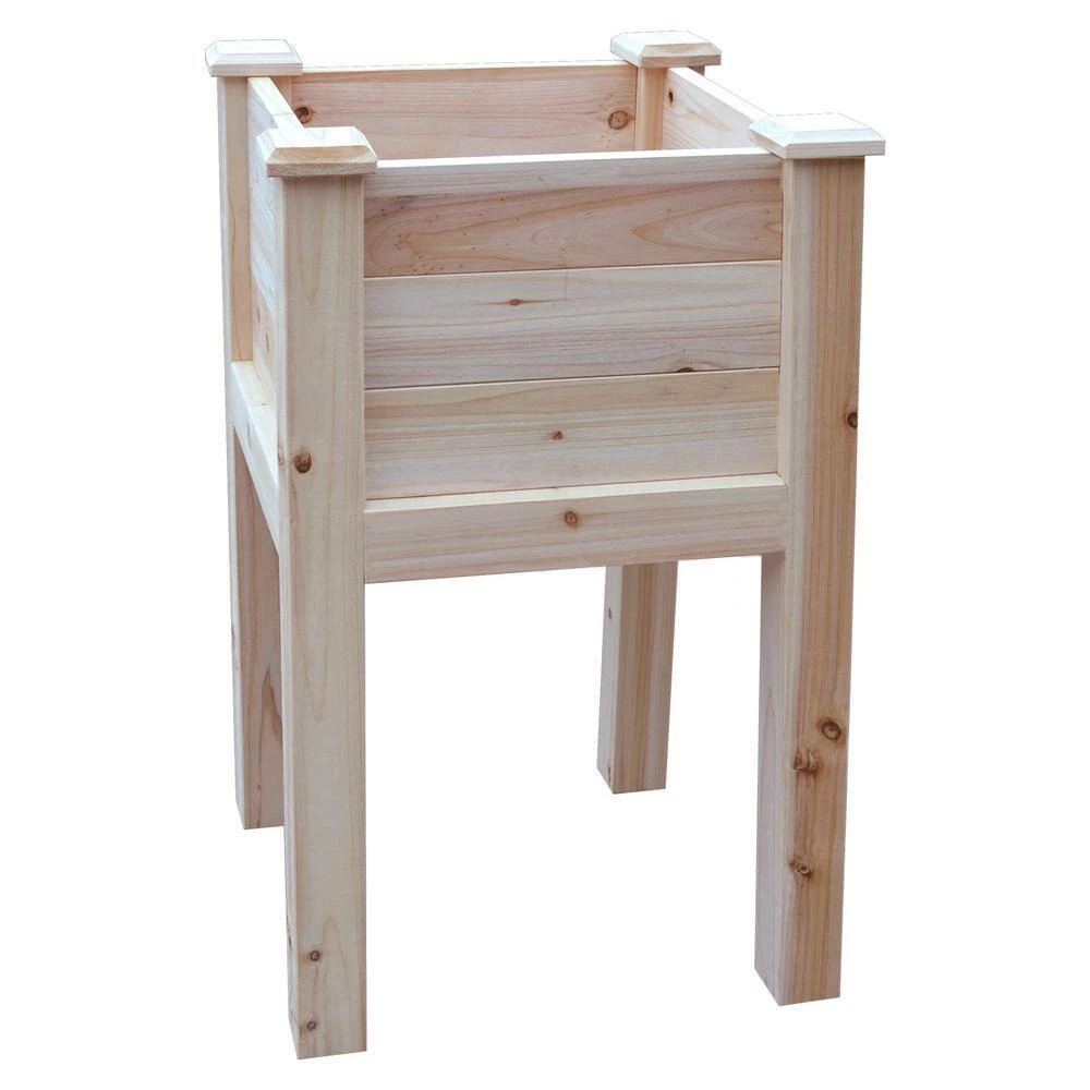 Leisure Season Square 18 in. x 18 in. Cedar Raised Garden Bed 5 Leisure Season Square 18 in. x 18 in. Cedar Raised Garden Bed - Image 5