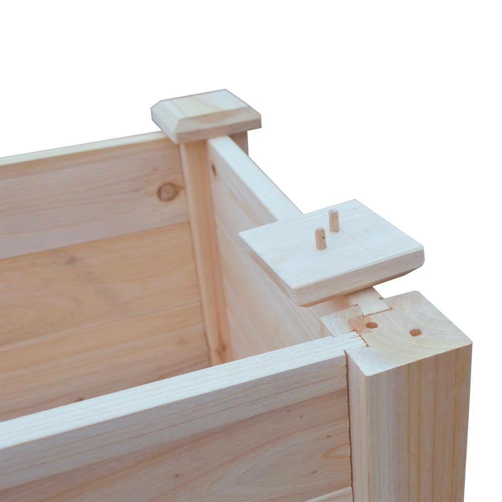 Leisure Season Square 18 in. x 18 in. Cedar Raised Garden Bed 2 Leisure Season Square 18 in. x 18 in. Cedar Raised Garden Bed - Image 2