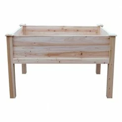 Leisure Season Large 48 in. x 30 in. Rectangular Unfinished Wood Raised Garden Bed -Algreen Sales Store unfinished wood leisure season elevated garden beds rgbh4830 44 1000