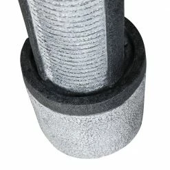 Watnature 39.3 in. Resin Modern Indoor Outdoor Water Fountain, Cascading Tower Columnar Ripple Garden Fountain with LED Lights -Algreen Sales Store watnature freestanding fountains b szy s17009 76 1000