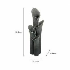 Watnature 33.5 in. H, 4-Tier Cascading Indoor Outdoor Water Fountain with LED Lights for Home Garden Decor -Algreen Sales Store watnature freestanding fountains gpf170001 fa 1000