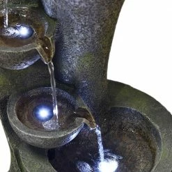 Watnature 23.6 in. 6-Tier Outdoor Garden Fountain - Outside Fountains and Waterfalls with Bowls Curved Design for Indoor Outdoor -Algreen Sales Store watnature freestanding fountains gpf180042 76 1000