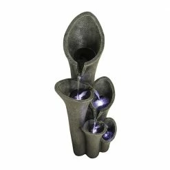 Watnature 39.5 in. H Modern Outdoor Fountain - 5-Tier Outdoor Garden Fountains with Contemporary Design for Garden, Patio Outdoor -Algreen Sales Store watnature freestanding fountains gpf190003 1f 1000