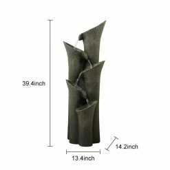 Watnature 39.5 in. H Modern Outdoor Fountain - 5-Tier Outdoor Garden Fountains with Contemporary Design for Garden, Patio Outdoor -Algreen Sales Store watnature freestanding fountains gpf190003 44 1000