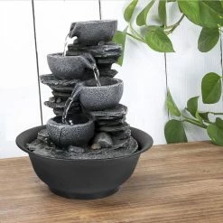Watnature 10.6 in. Resin Relaxation Tabletop Fountain for Indoor Cascading Bowl Fountain with LED Lights for House Office 10 Watnature 10.6 in. Resin Relaxation Tabletop Fountain for Indoor Cascading Bowl Fountain with LED Lights for House Office -Algreen Sales Store watnature tabletop fountains b 22002 1f 1000