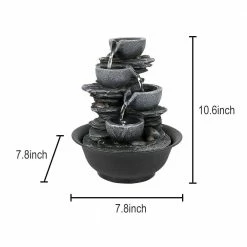 Watnature 10.6 in. Resin Relaxation Tabletop Fountain for Indoor Cascading Bowl Fountain with LED Lights for House Office 11 Watnature 10.6 in. Resin Relaxation Tabletop Fountain for Indoor Cascading Bowl Fountain with LED Lights for House Office -Algreen Sales Store watnature tabletop fountains b 22002 44 1000