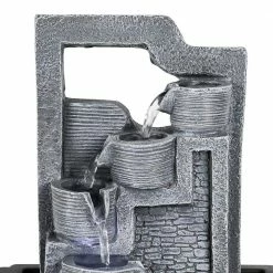 Watnature 10.6 in. Resin Indoor Water Fountain 5-Tiered Tabletop Fountains Designed with 4 Cascading Pots and LED Light -Algreen Sales Store watnature tabletop fountains b sj22017 1 44 1000