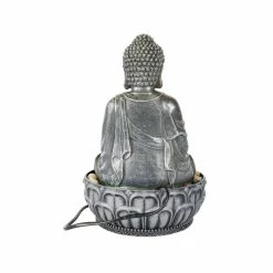 Watnature 11.1 in. Resin Buddha Fountain, Decorative Sculpture Buddha Tabletop Fountain with LED Lights for Indoor Outdoor -Algreen Sales Store watnature tabletop fountains b xtq2601 fa 1000