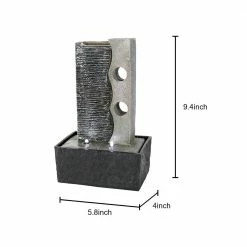 Watnature 9.4 in. Resin Indoor Waterfall Fountain, Modern Tabletop Fountains Designed with 3 LED Lights Relaxation 9 Watnature 9.4 in. Resin Indoor Waterfall Fountain, Modern Tabletop Fountains Designed with 3 LED Lights Relaxation -Algreen Sales Store watnature tabletop fountains b xtq6901 4f 1000