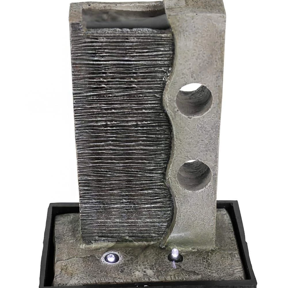 Watnature 9.4 in. Resin Indoor Waterfall Fountain, Modern Tabletop Fountains Designed with 3 LED Lights Relaxation 6 Watnature 9.4 in. Resin Indoor Waterfall Fountain, Modern Tabletop Fountains Designed with 3 LED Lights Relaxation - Image 6