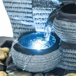 Watnature 4-Tier Indoor Desktop Water Fountain with LED Lights- Portable Tabletop Decorative Waterfall Kit -Algreen Sales Store watnature tabletop fountains right 8879 76 1000